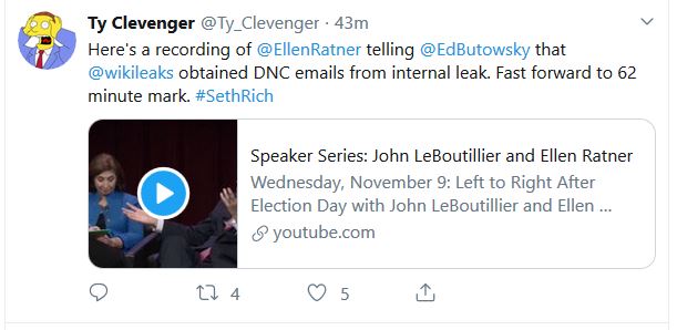Breaking: Butowsky Attorney Tweets Video of Ellen Ratner on Meeting with Julian Assange - The Post & Email